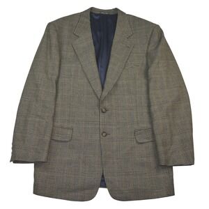 Todays Man Mens Size 42L Wool Plaid Blazer Sport Coat Jacket Made‎ in Italy